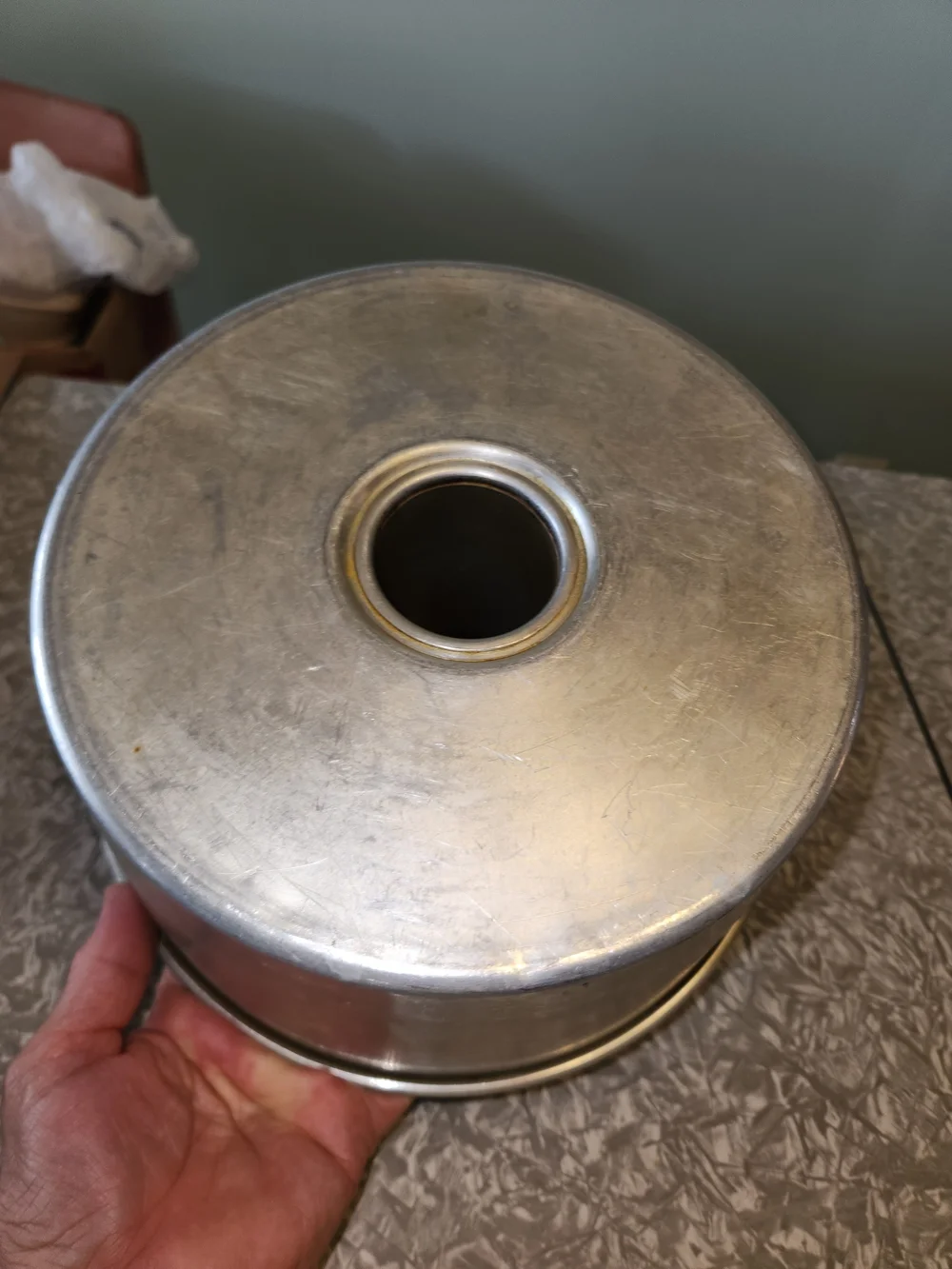 Source Unknown Two-Tone Angel Food Tube Pan - Black Interior, Silver Exterior